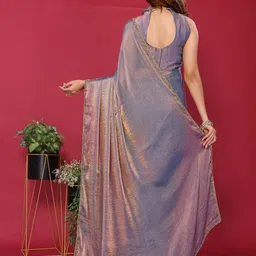 VRAGI Embellished Beads And Stones Pure Chiffon Saree image 3