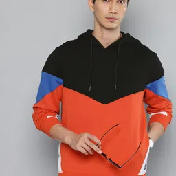 Indian Terrain Colourblocked Hooded Pullover Sweatshirt-picture-19