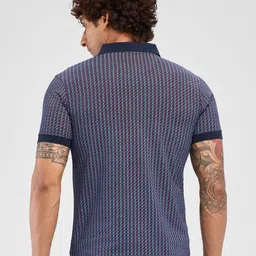 Park Avenue Men Striped Polo Collar Cotton T-shirt image 4
