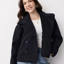 Mast & Harbour Notched Lapel Collar Double-Breasted Overcoat-picture-29