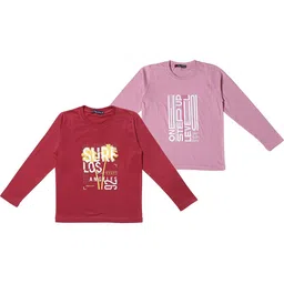 NeuVin Kids Pack of 2 Typography Printed Round Neck T-shirts-picture-30