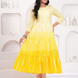 NAVYAAZRI Striped Fit & Flare Maxi Dress image 4