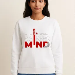 Anikmart Women Typography Printed Round Neck Cotton Sweatshirt-picture-30
