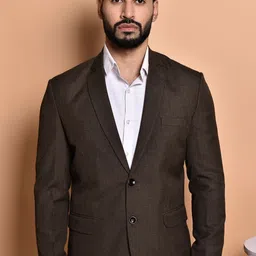 metronaut Men Solid Single Breasted Casual Blazer image 1