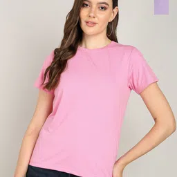 Adyavastram Women Pack of 2 Solid Round Neck Cotton T-shirts-picture-34