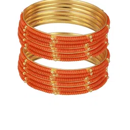 Jazz and Sizzle Set Of 12 Gold-Plated Artificial Beaded Bangles image 4