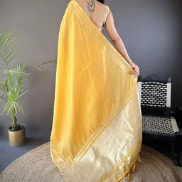 Mitera Striped Zari Designer Saree image 4