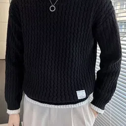 StyleCast x Revolte Men Cable Knit Pullover image 3