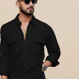 INDOPRIMO Men Solid Spread Collar Casual Shirt-picture-13