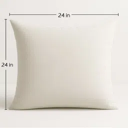 PILLOW TREE White 2 Pieces Cotton Pre-Filled Cushions image 2