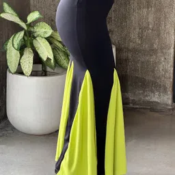 tandul Women Solid Flared Black Skirt image 5