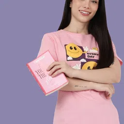 Kryptic Women Pack of 2 Printed Relaxed Fit Cotton Lounge T-Shirts image 5