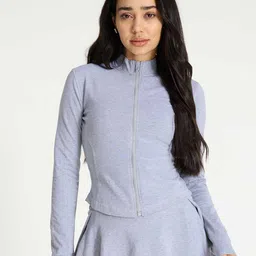 CAVA Women Stand Collar Solid Lightweight Sporty Jacket-picture-37