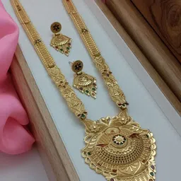 niva fashion Gold-Plated Brass Necklace & Earrings-picture-10
