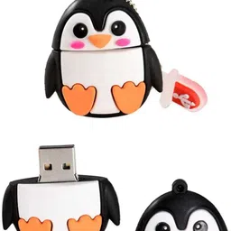 sippytales Penguin Cartoon Shape 8 GB Pen Drive Compatible with Laptop, Gaming Console, Audio Player, Television, Netbook, Tablet, Mobile, Desktop Computer USB 2.0 Rubber Case image 1