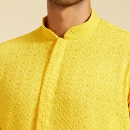 Diwas by Manyavar Floral Embroidered Mandarin Collar Sequinned Straight Kurta image 2