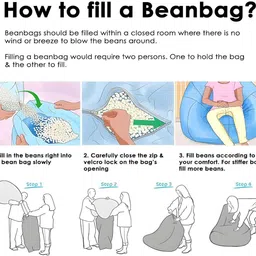 shira 24 4XL Tear Drop Bean Bag Cover (Without Beans) image 5