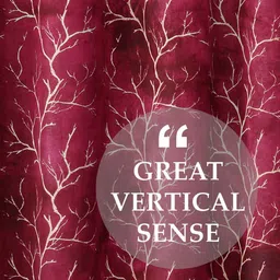 the conversion Wine Velvet Abstract 9ft Room Darkening Eyelet Long Curtain (1 Pc) image 5