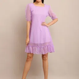 Hrikshika Fashion Women Puff Sleeve A-Line Dress-picture-19