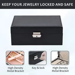 Aura Black Set of 6 Reusable Jewellery Organiser Organisers image 4