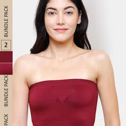 FashionRack Pack Of 2 Lightly Padded Cotton Bandeau Bra-image-84