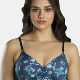 Dazzle Floral Medium Coverage Lightly Padded All Day Comfort Seamless T-Shirt Bra-picture-18