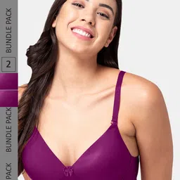 Tweens Pack Of 2 Non-Wired Lightly Padded Seamless Cotton T-Shirt Bra with All Day Comfort-picture-46