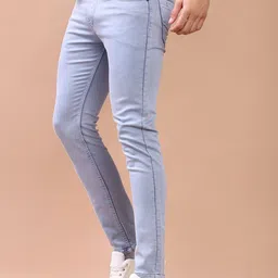 V-Mart Men Slim Fit Mid-Rise Light Fade Jeans image 3