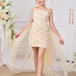 StyleCast x Revolte Girls Self Design Shoulder Straps Georgette Bodycon Dress-picture-24