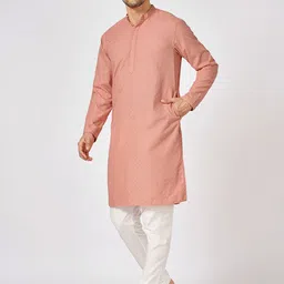 indus route by Pantaloons Men Embroidered Thread Work Anarkali Kurta image 2