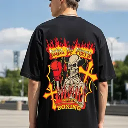 MaverIQ Men Printed Grunge Oversized T-shirt-picture-37