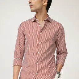 Andamen Men Premium Slim Fit Opaque Striped Casual Shirt-picture-14