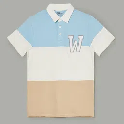 Fame Forever by Lifestyle Boys Colourblocked Polo Collar Pure Cotton T-shirt-image-15