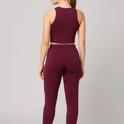 CHROME & CORAL Round Neck Top & Treggings Co-Ords image 2