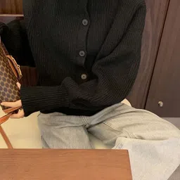 StyleCast Women Ribbed Turtle Neck Long Sleeves Cardigan-image-99
