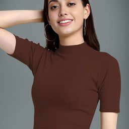 Dream Beauty Fashion Solid Ribbed Round Neck Regular Top-picture-38