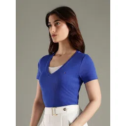 Tommy Hilfiger V Neck Regular Fit Cotton T-shirt image 4