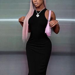 StyleCast x Revolte Chiffon Bodycon Maxi Dress-picture-21