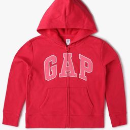 GAP Kids Girls Brand Logo Embroidered Hooded Sweatshirt-picture-0