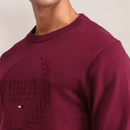 U.S. Polo Assn. Men Printed Long Sleeves Round Neck Pullover Sweaters image 2