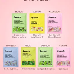 Quench Pack of 7 Mask-A-Thon 7Day Glowing Skin Sheet Mask image 2