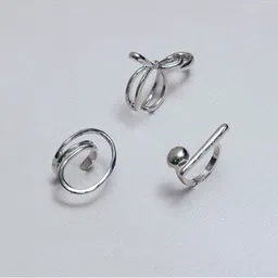 SALTY Set Of 3 Rings & Plain Necklace Jewellery Set image 3