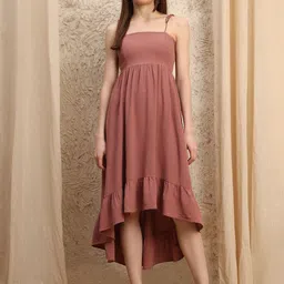 CORSICA Ruffled Crepe A-Line Midi Dress-picture-40