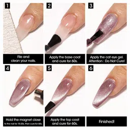 CANNI Set Of 8 Hema Free Gel Polish-9 ml Each-Shimmer Velvet-13031Ak image 5