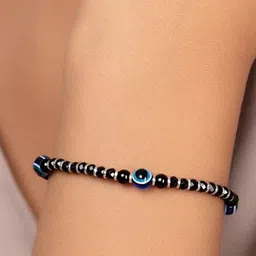 925 SILLER 925 Sterling Silver Rhodium-Plated Beaded Wraparound Bracelet image 4