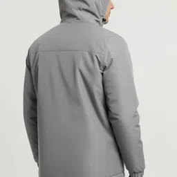 HEATGO FK-HEARTLINE GREY JACKET-XL Solid Men Wind Cheater image 3
