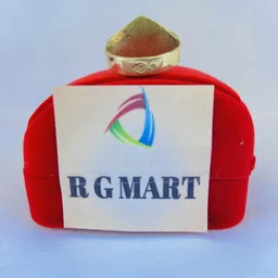 R G MART Unisex Ashtadhatu Kanya Rudraksha With Para Rashi Yantra Brass Plated Ring image 3