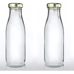 1ST TIME Set Of 2 Transparent Glass Freezer Safe Water Bottle image 2
