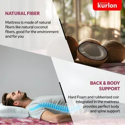 kurl on KURLON Natural Rubberized Coir5 inch King Coir Mattress image 4