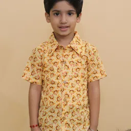Vastrarth Boys Standard Graphic Printed Cotton Opaque Regular Fit Casual Shirt-image-47